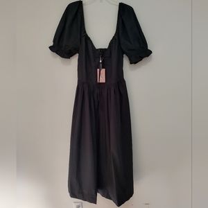 Quince Black Midi Dress